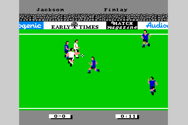 Emlyn Hughes: International Soccer - C64 Screen