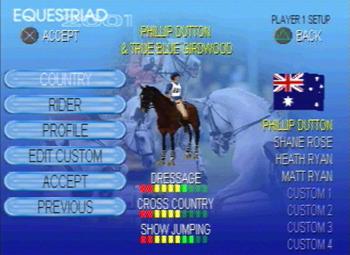 Equestriad 2001 - PlayStation Screen