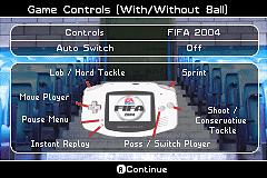 FIFA Football 2004 - GBA Screen