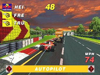 Formula One Arcade - PlayStation Screen