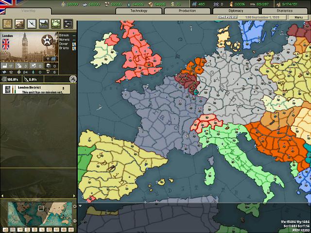 Hearts of Iron II - PC Screen