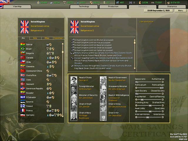 Hearts of Iron II - PC Screen