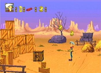 Lucky Luke - PlayStation Screen