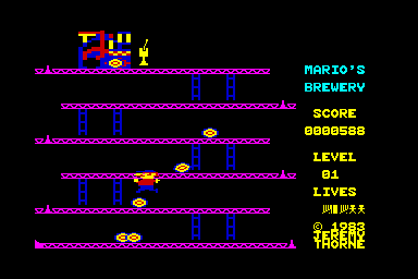 Mario's Brewery - C64 Screen