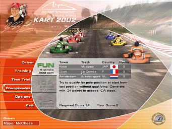 Michael Schumacher Racing World Kart 2002 - PC Screen