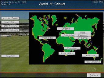 Michael Vaughan's Championship Cricket Manager - PC Screen