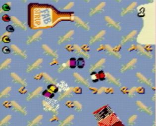 Micro Machines V3 - Game Boy Color Screen