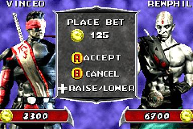 Mortal Kombat: Deadly Alliance - GBA Screen