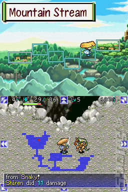 Mystery Dungeon: Shiren the Wanderer - DS/DSi Screen