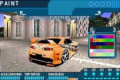 Need for Speed: Underground - GBA Screen