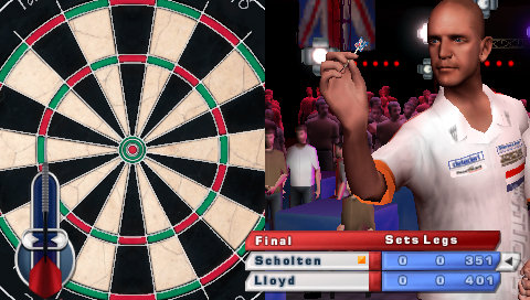 PDC World Championship Darts 2008 - PSP Screen