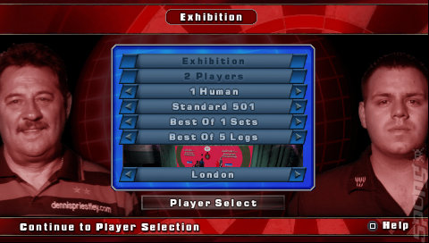 PDC World Championship Darts 2008 - PSP Screen