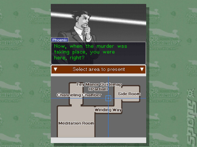 Phoenix Wright Ace Attorney: Justice For All - Wii Screen
