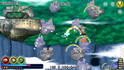 Rainbow Islands Revolution - PSP Screen