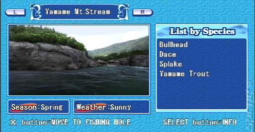 Reel Fishing: The Great Outdoors - PSP Screen