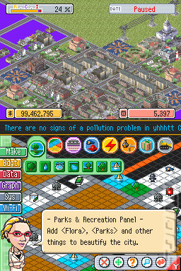 SimCity DS - DS/DSi Screen