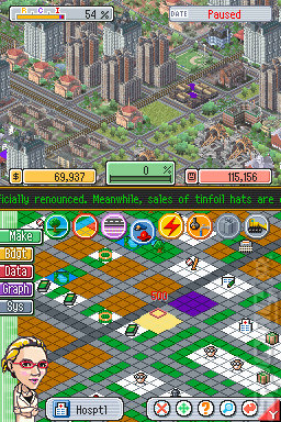 SimCity DS - DS/DSi Screen