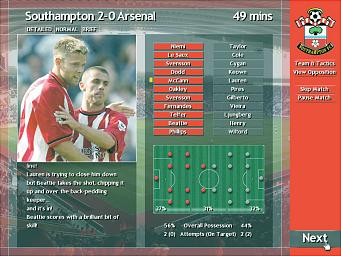 Southampton Club Manager - PC Screen