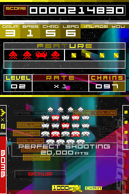 Space Invaders Extreme - DS/DSi Screen