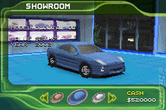 SRS: Street Racing Syndicate - GBA Screen