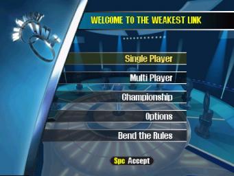 The Weakest Link - PC Screen
