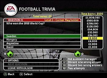 Total Club Manager 2004 - PS2 Screen