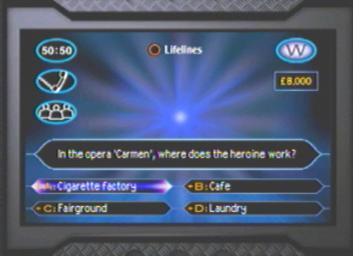 Who Wants To Be A Millionaire? - PlayStation Screen