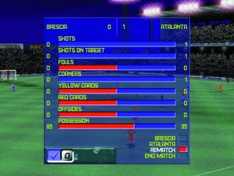 World League Soccer '98 - PC Screen