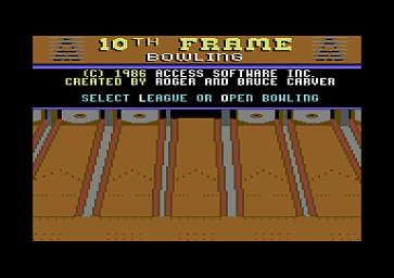10th Frame - C64 Screen