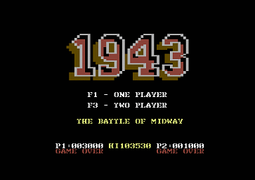 1943: The Battle of Midway - C64 Screen