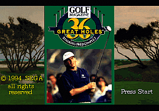 Golf Magazine Presents:36 Great Holes - Sega 32-X Screen