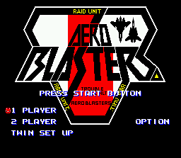 Aero Blasters - Sega Megadrive Screen
