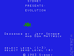 Evolution - Colecovision Screen