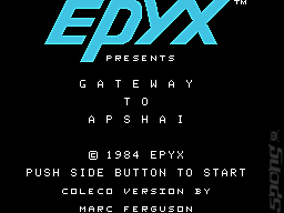 Gateway to Apshai - Colecovision Screen