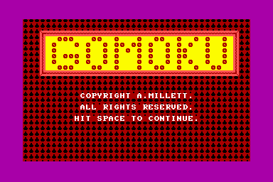 Gomoku - C64 Screen