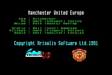 Manchester United Europe - C64 Screen