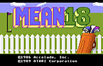 Mean 18 Golf - Atari 7800 Screen