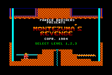 Montezuma's Revenge: Featuring Panama Joe - C64 Screen