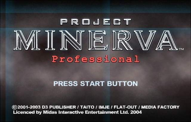 Project Minerva: Professional - PS2 Screen