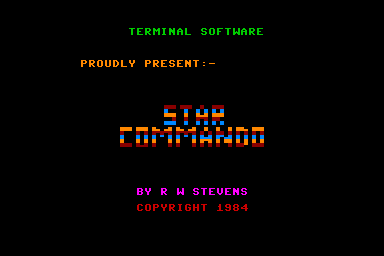 Star Commando - C64 Screen